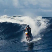 motorbike surfing tahiti