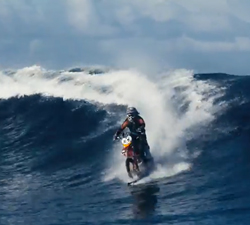 motorbike surfing tahiti